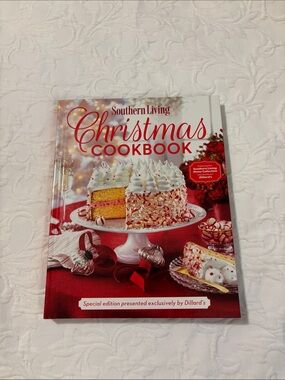 Southern Living Christmas Cookbook - Red & White Holiday Cover with Cake Photo